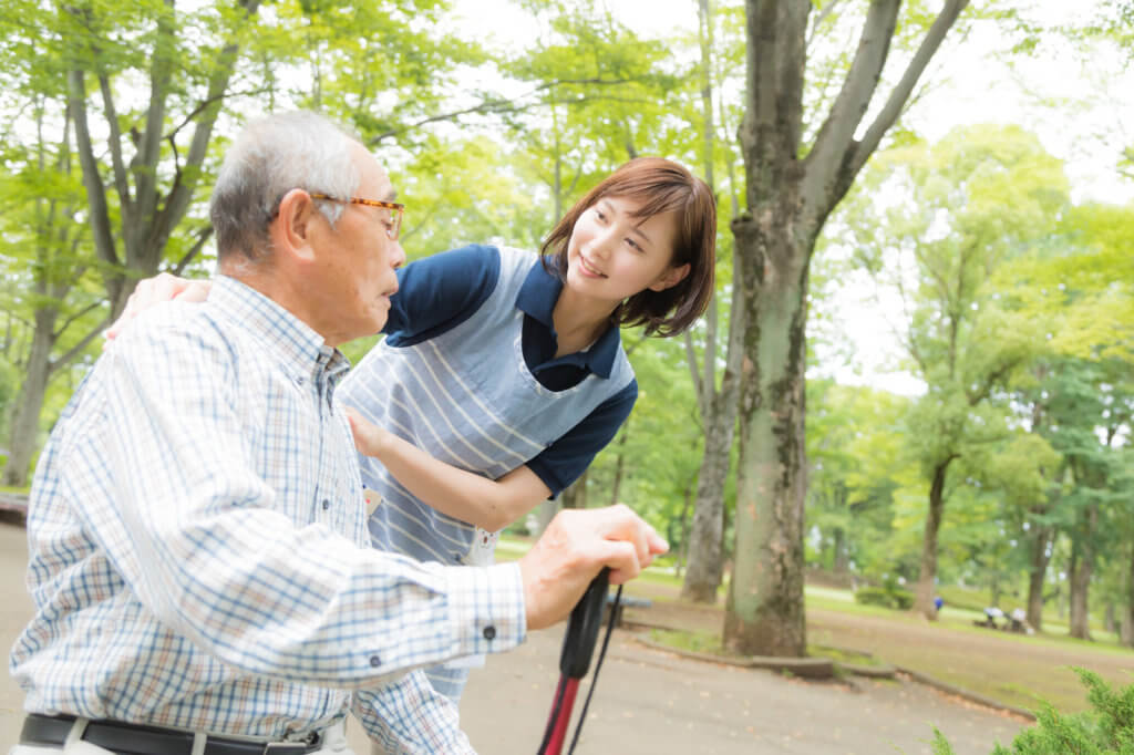 介護職員と利用者
