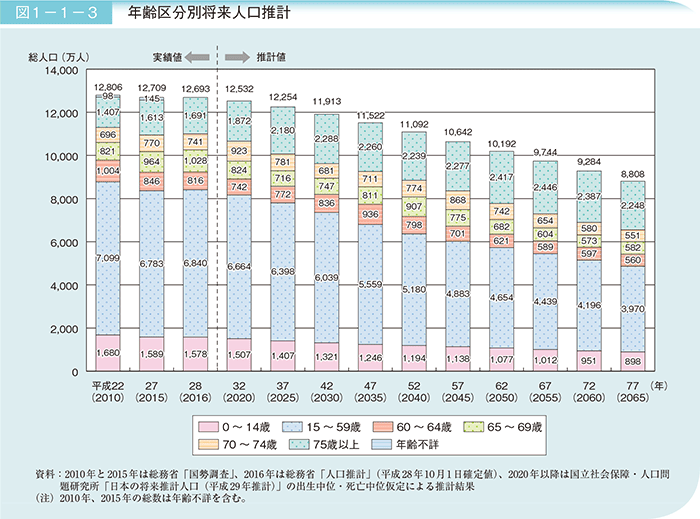 高齢者グラフ 内閣府
